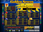 paytable slot golden sevens